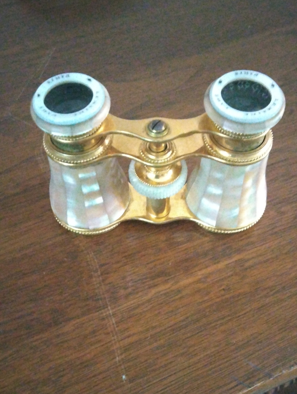 Lemaire Gold and White Mother-of-Pearl Theater Binoculars